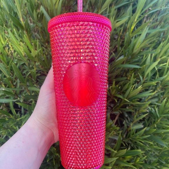Starbucks Other - Hot Pink Studded Starbucks